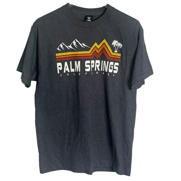 NWT Hanes Beefy-T Palm Springs California Tee Adult Medium US Grown Cotton Gray - Picture 1 of 7